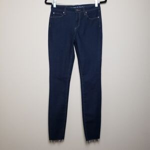 ARTICLES OF SOCIETY Raw Hem Dark Wash Skinny Jeans